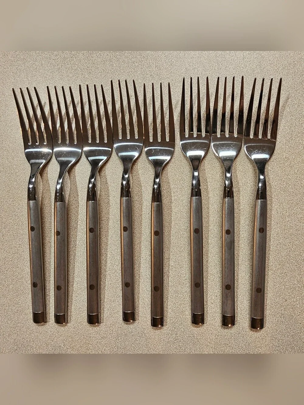 Hampton Silversmiths 026 Silverware 40 Piece Lot Stainless Rivet Accent Satin
